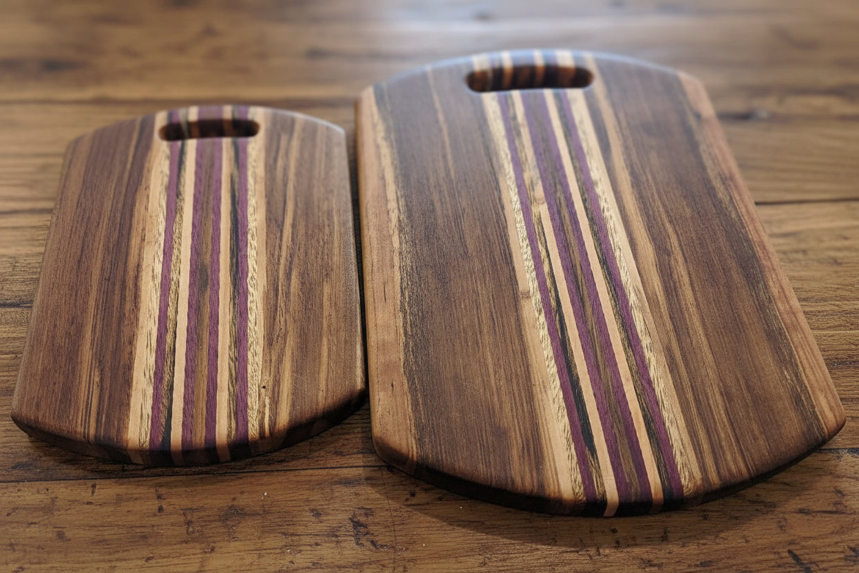 Handcrafted 2‑Piece Cutting Board Set with Handles