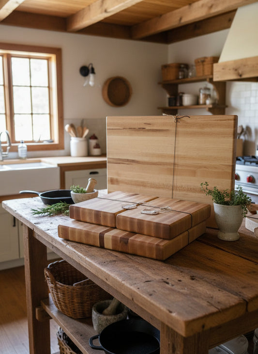 Hard Maple Edge‑Grain Cutting Board Set of 4 – 12x16, 12x12, (2) 6x8.5
