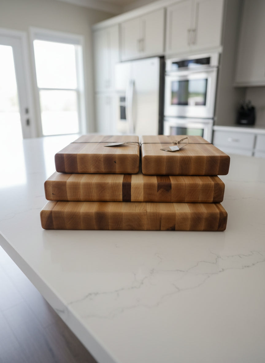 Hard Maple Edge‑Grain Cutting Board Set of 4 – 12x16, 12x12, (2) 6x8.5