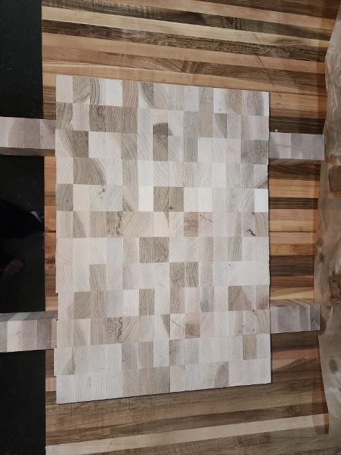 Natural Hard Maple End Grain Cutting Board Blank