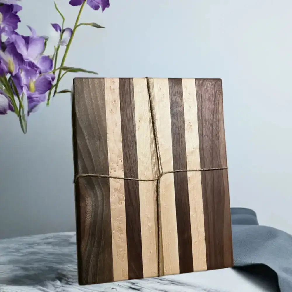 10" x 13" x 0.875" Handcrafted Cutting Board - Black Walnut, Birdseye Maple, Eco-Friendly (SB-3726) - Stewarts Blocks and Boards