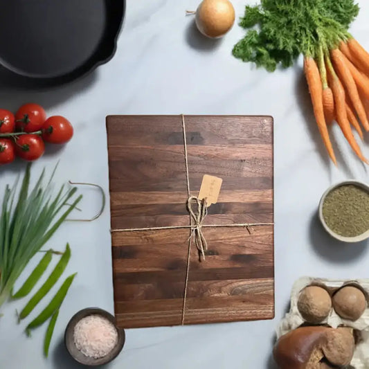 10" x 13" x 1.5" Full Black Walnut Cutting Board - Eco-Friendly, Handmade, Non-Slip (SB-3712) - Stewarts Blocks and Boards