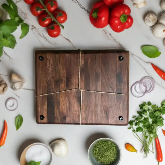 10" x 13" x 1.5" Full Black Walnut Cutting Board - Eco-Friendly, Handmade, Non-Slip (SB-3712) - Stewarts Blocks and Boards