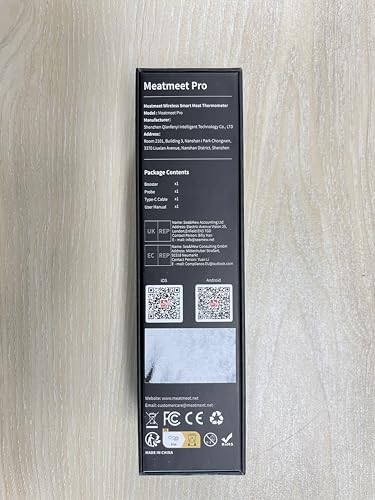 Pro Smart WiFi Wireless Meat Thermometer, Unlimited Range, Improved Stability, Ultra-Thin Probe, Bluetooth Digital Food Thermometer for Remote Monitoring of Oven/Kitchen/BBQ/Grill/Rotisserie