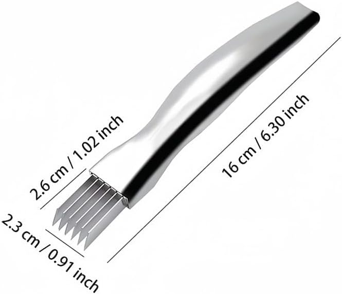 2024 New Shred Silk The Knife, Stainless Steel Chopped Green Onion Knife, Kitchen Vegetable Cutter Sharp Scallion Shredding Cutter Shred Knife Household Multifunctional Food Slicer Gadget