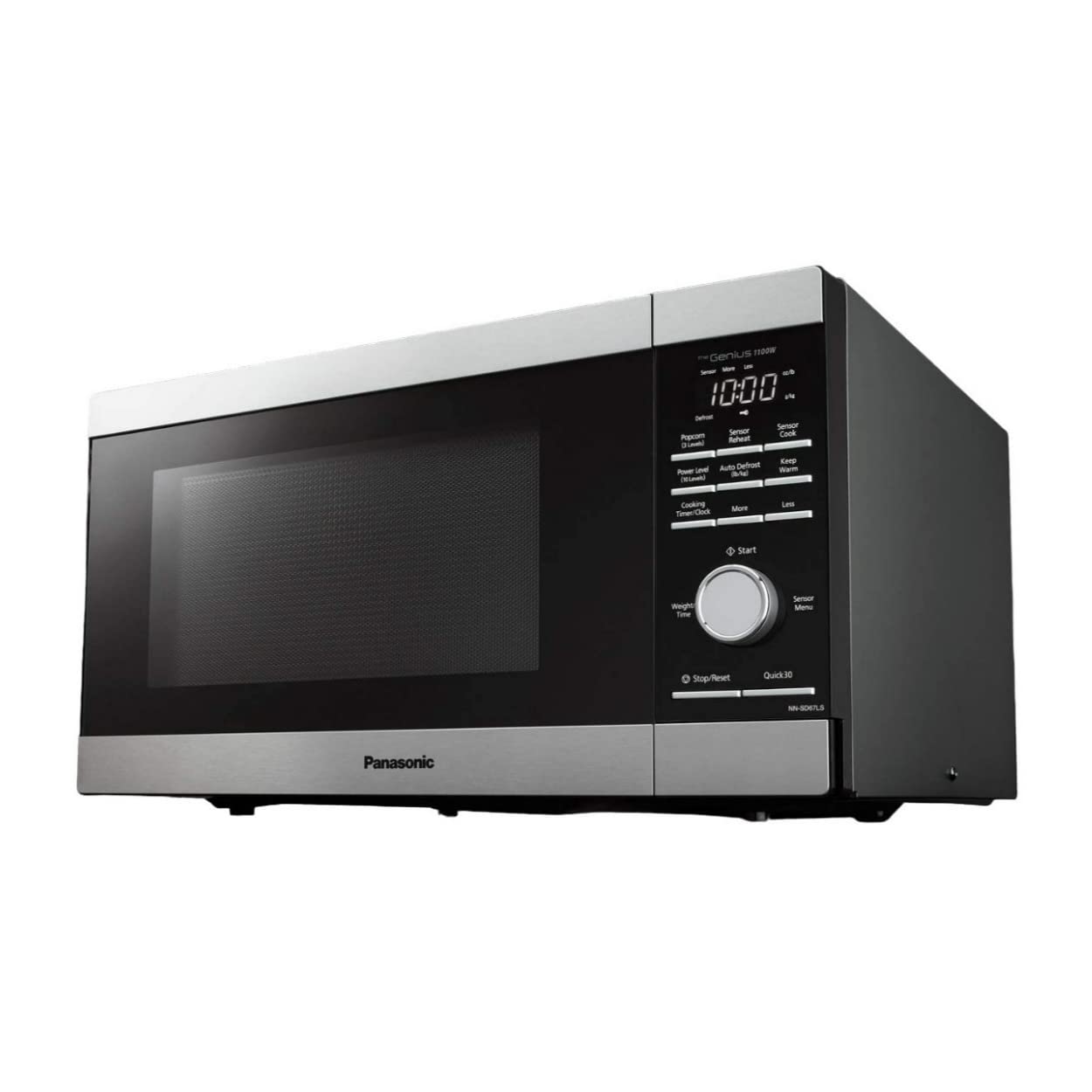 Panasonic Microwave Oven, 1.3 cu. ft. 1100W Countertop Microwave with Genius Sensor Cooking and Auto Defrost - NN-SD67LS (Stainless Steel)