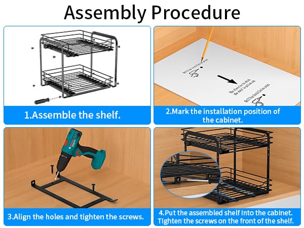 RCHYFEED Pull Out Spice Rack Organizer for Cabinet,Slide out Spice Organizer for Inside Cabinets,Heavy Duty Spice Organization for Kitchen and Pantry,Seasoning,Sauces(1-Tier,8.5" Wx10.5 Dx2.5 H)