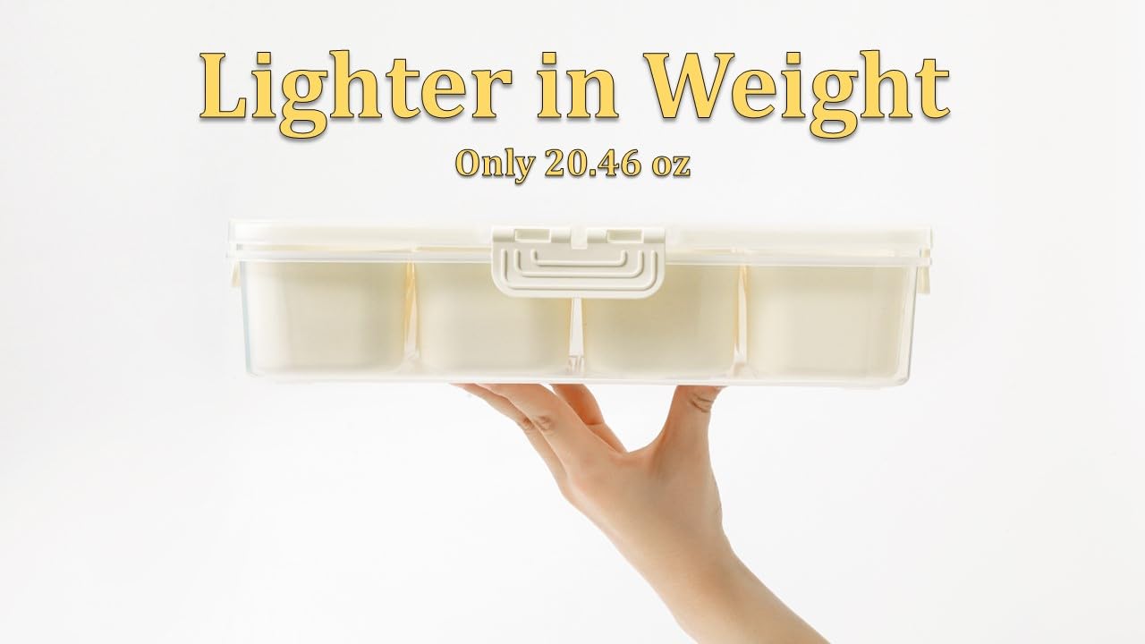 Divided Serving Tray for Candy, Condiment, Fruits and Nuts - Dishwasher Safe Snackle Box Container with Lid - Portable Charcuterie Board for Parties, Picnics, Travel and On-the-Go Snacking (6 Cups)