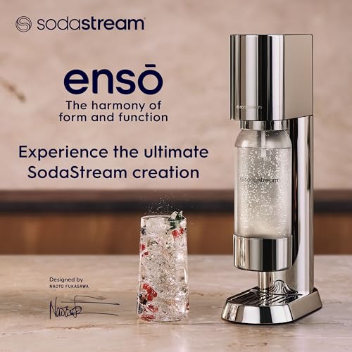 SodaStream Enso Sparkling Water Maker Value Bundle - includes CO2, Carbonating Bottles and Bubly Drop Flavors
