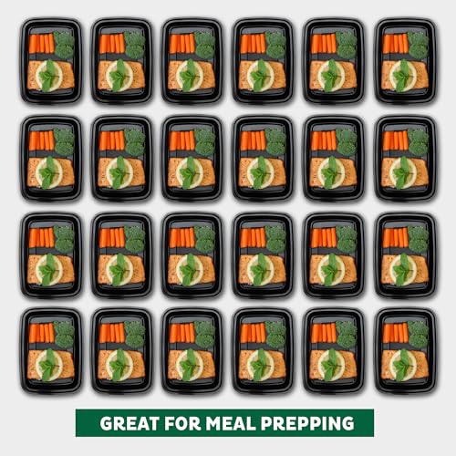 Freshware Meal Prep Containers [150 Pack] 1 Compartment with Lids, Food Storage Containers, Bento Box, BPA Free, Stackable, Microwave/Dishwasher/Freezer Safe (24 oz)