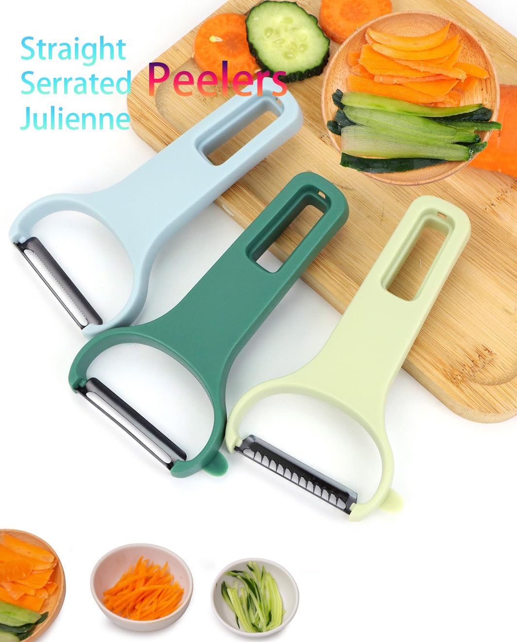 Vegetable Peeler Set 3-Piece Kitchen Peelers for Potato, Veggie, Fruit