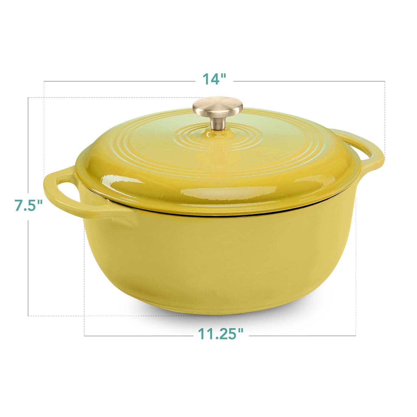 Best Choice Products 6 Quart Enamel Cast-Iron Round Dutch Oven, Family Style Heavy-Duty Pre-Seasoned Cookware for Home, Kitchen, Dining Room, Oven Safe w/Lid, Dual Handles - Black Licorice