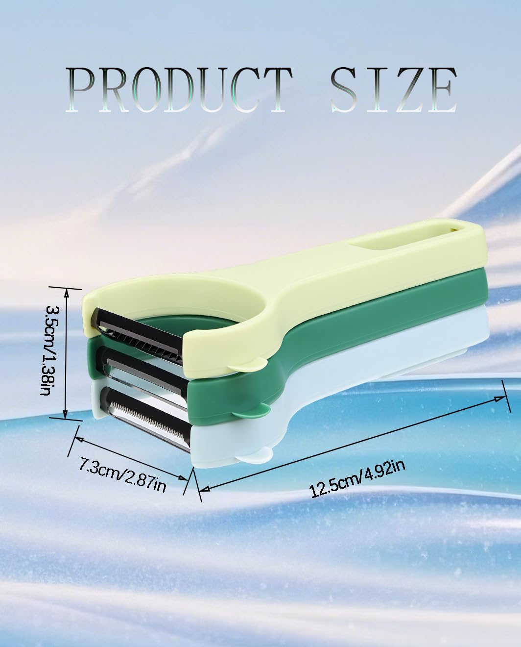 Vegetable Peeler Set 3-Piece Kitchen Peelers for Potato, Veggie, Fruit