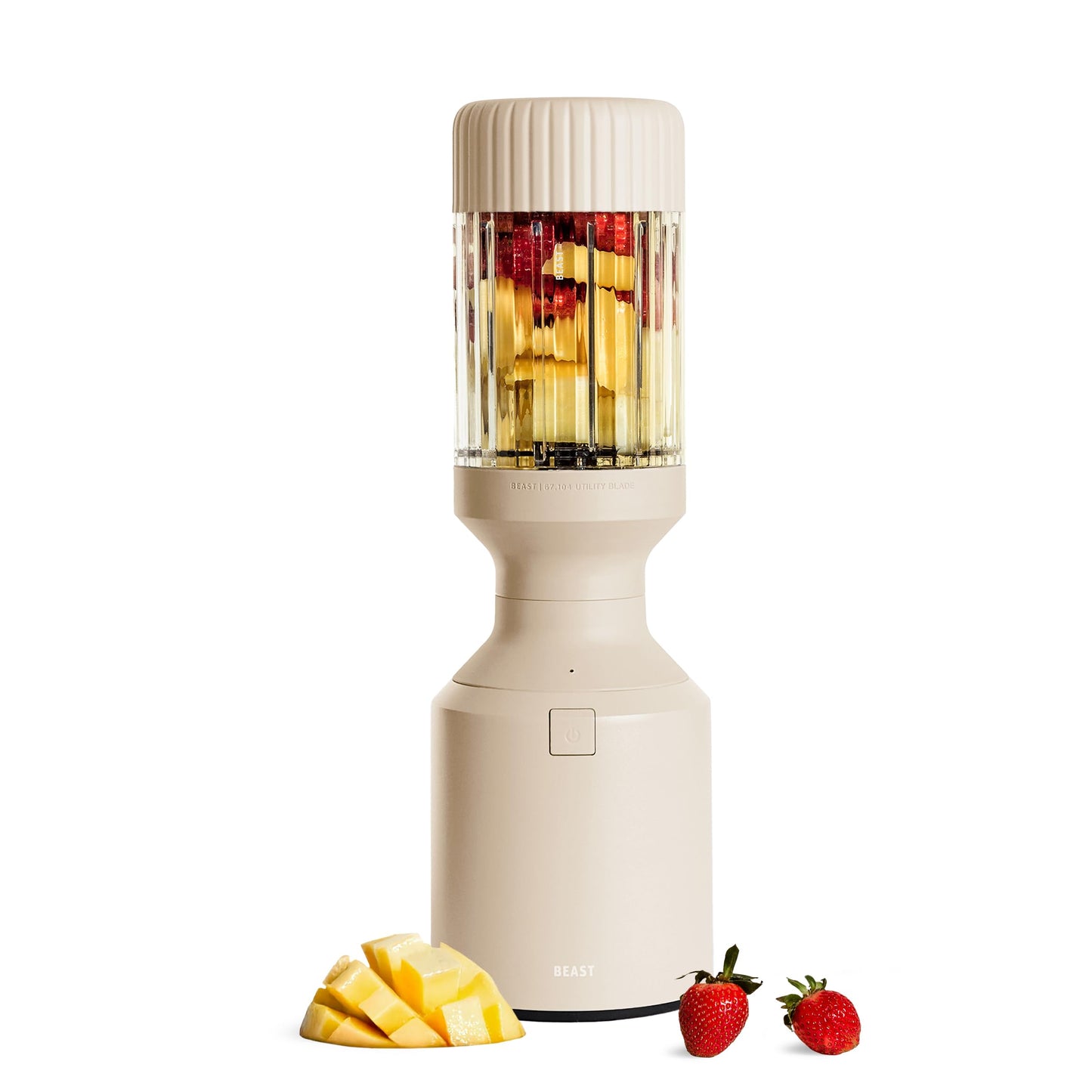 Beast Mega 1200 Plus | Premium Countertop Blender | Smoothies, Shakes, Sauces, Dips, Soups | Blends Ice and Frozen Fruit | XL Vessel | With Extra Vessels, Straw System | (Charcoal, 120V)