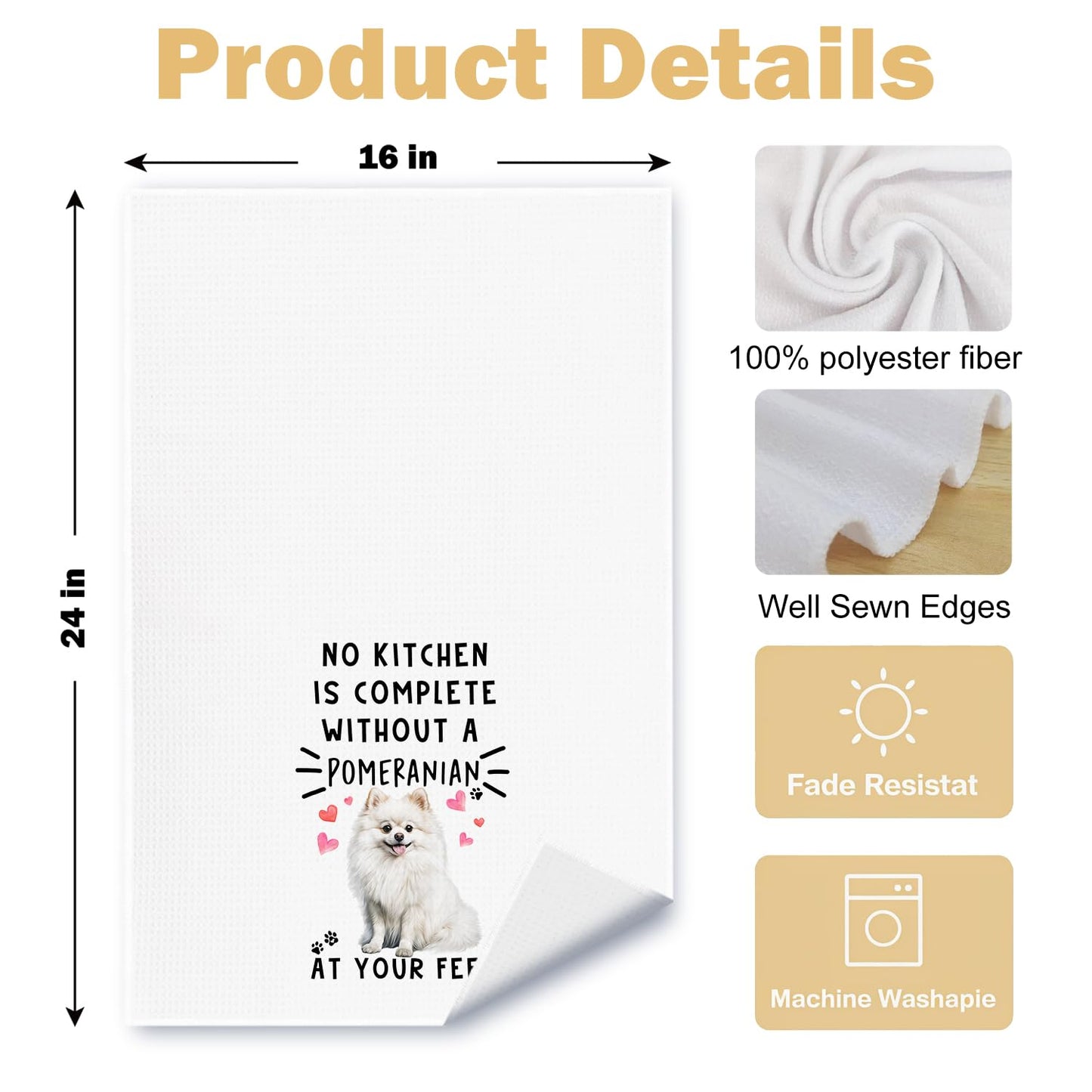 Cavapoo Dog Kitchen Towels, Cavapoo Gifts for Women Dish Tea Towels for Kitchen Decor, Dog Lovers Mom Gifts Decorative Hand Towel for Bathroom, 16x24 Inches