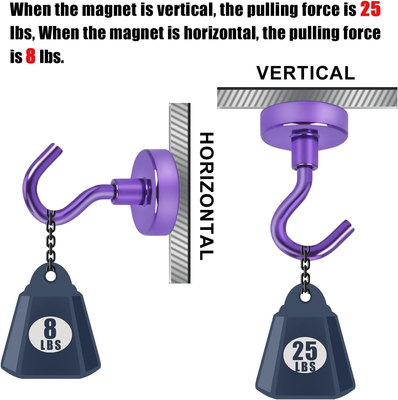 DIYMAG Magnetic Hooks, 30lbs+ Magnet Hook 2025 Cruise Cabin Ship Essentials Heavy Duty Strong Magnets Refrigerator Fridge Hanging for Classroom Beach Vacation Kitchen Grills Home 20 Pack (Silver)