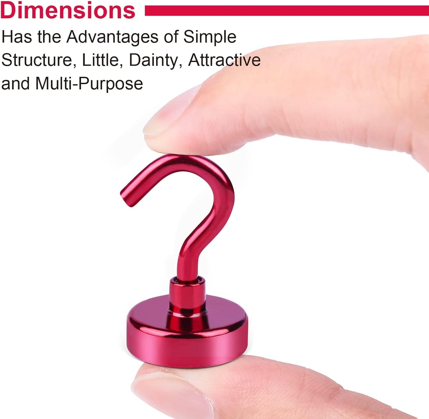 DIYMAG Magnetic Hooks, 30lbs+ Magnet Hook 2025 Cruise Cabin Ship Essentials Heavy Duty Strong Magnets Refrigerator Fridge Hanging for Classroom Beach Vacation Kitchen Grills Home 20 Pack (Silver)