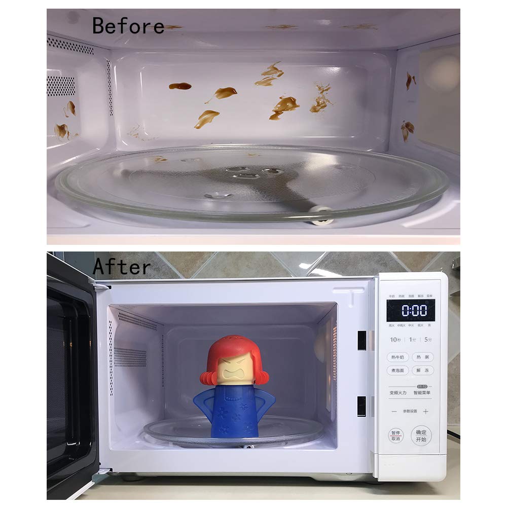Angry Mama Microwave Oven Steam Cleaner, Angry Mom Microwave Cleaner, Just Add Vinegar and Water, Cut Cleaning Time by Half (Green)
