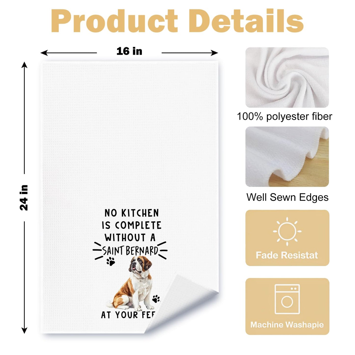 Cavapoo Dog Kitchen Towels, Cavapoo Gifts for Women Dish Tea Towels for Kitchen Decor, Dog Lovers Mom Gifts Decorative Hand Towel for Bathroom, 16x24 Inches