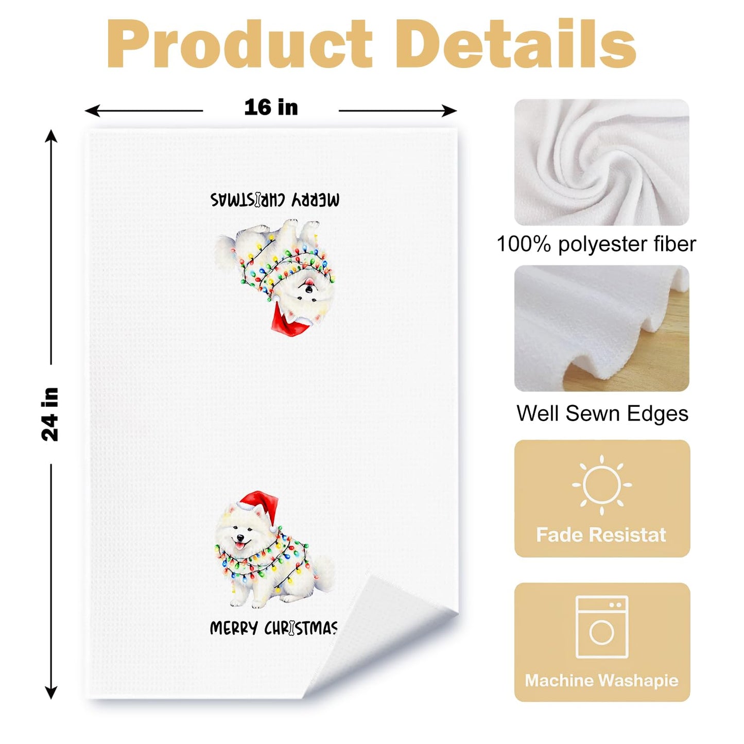 Cavapoo Dog Kitchen Towels, Cavapoo Gifts for Women Dish Tea Towels for Kitchen Decor, Dog Lovers Mom Gifts Decorative Hand Towel for Bathroom, 16x24 Inches