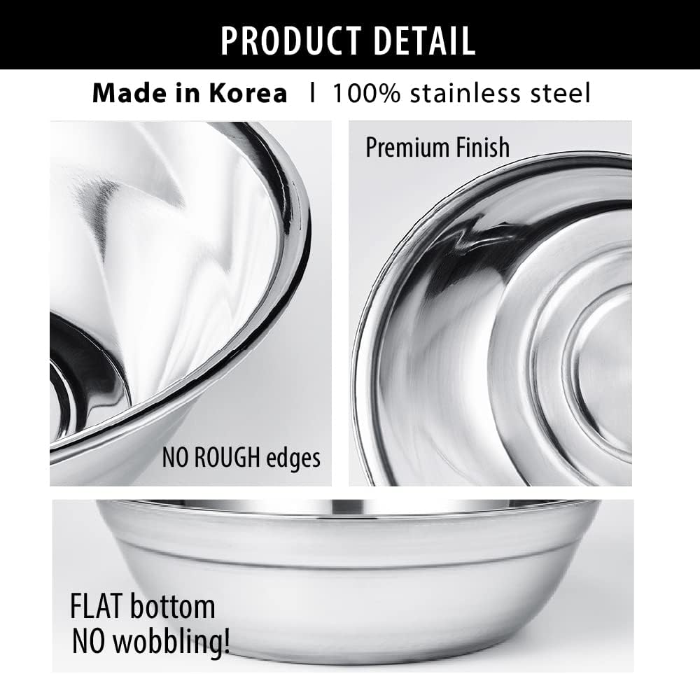 Oversized All-Purpose Stainless Steel Bowl for Home & Commercial, 16 Qt, 15 L, Made in Korea, Premium Stainless Steel, No Dulling & Rusting, For Prepping, Baking, Mixing, Marinating & Brining Kimchi