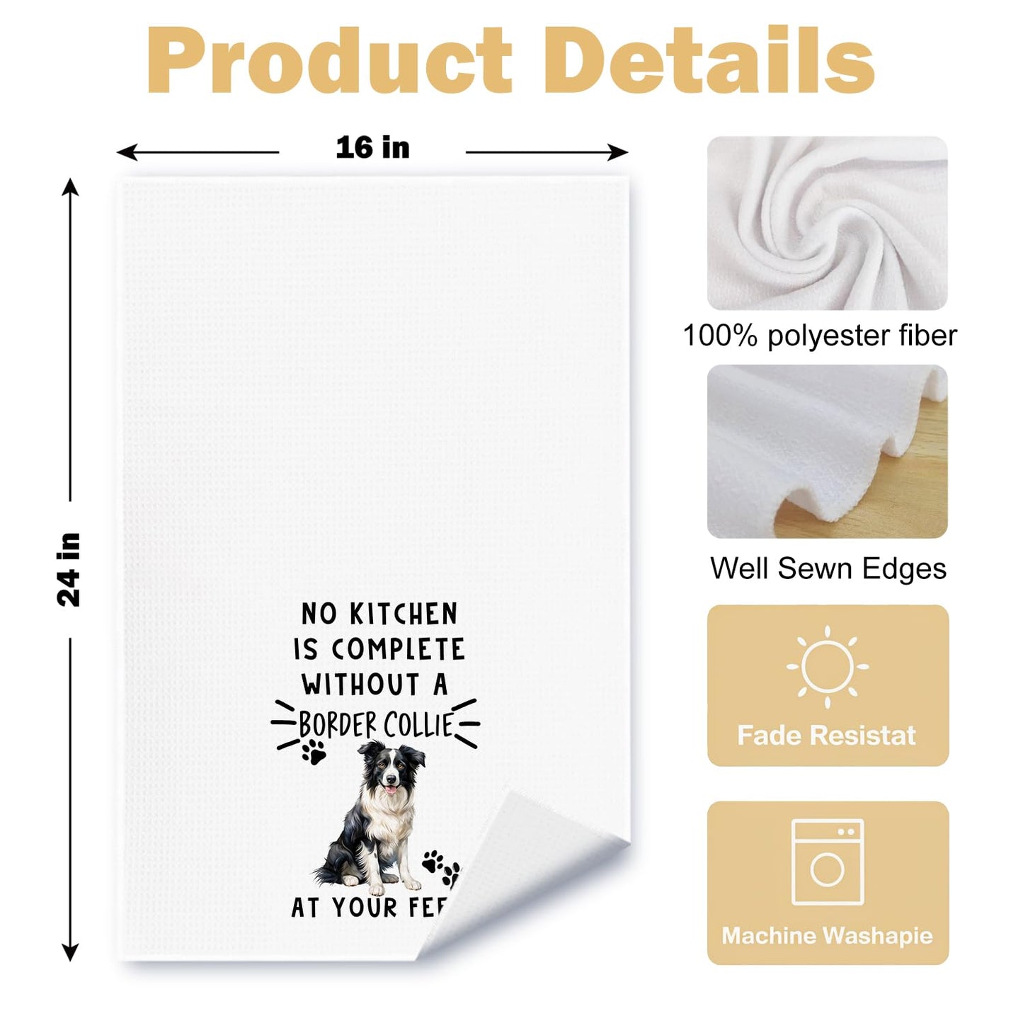 Cavapoo Dog Kitchen Towels, Cavapoo Gifts for Women Dish Tea Towels for Kitchen Decor, Dog Lovers Mom Gifts Decorative Hand Towel for Bathroom, 16x24 Inches