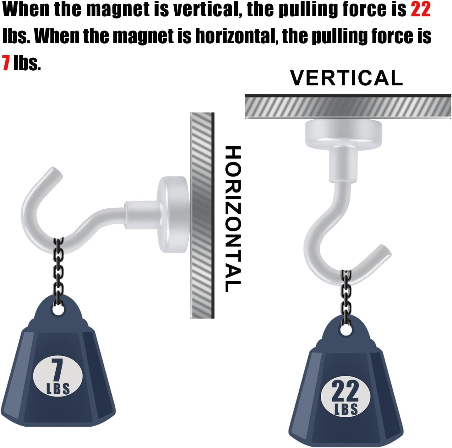 DIYMAG Magnetic Hooks, 30lbs+ Magnet Hook 2025 Cruise Cabin Ship Essentials Heavy Duty Strong Magnets Refrigerator Fridge Hanging for Classroom Beach Vacation Kitchen Grills Home 20 Pack (Silver)