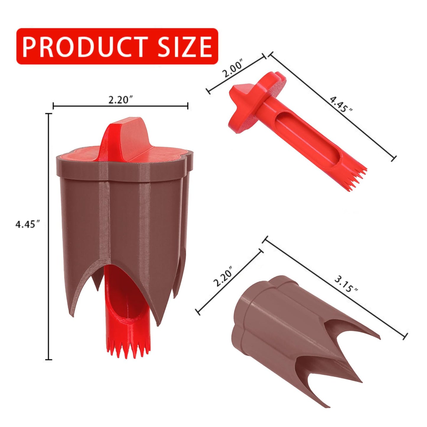 Pepper Corer, 2 in 1 Red Bell Pepper Seed Corer Remover Tool, Fruit & Vegetable Corers Quick Cave Tools for Jalapeno Cutter Deseeder, Blue Yellow, 3 PCS