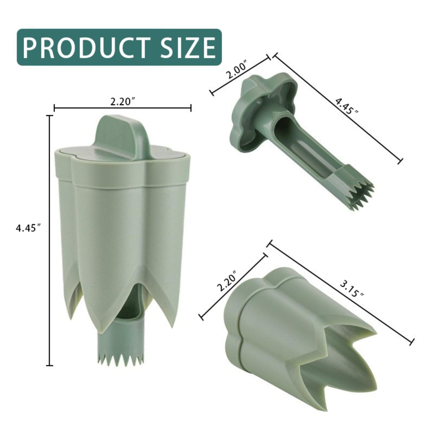 Pepper Corer, 2 in 1 Red Bell Pepper Seed Corer Remover Tool, Fruit & Vegetable Corers Quick Cave Tools for Jalapeno Cutter Deseeder, Blue Yellow, 3 PCS