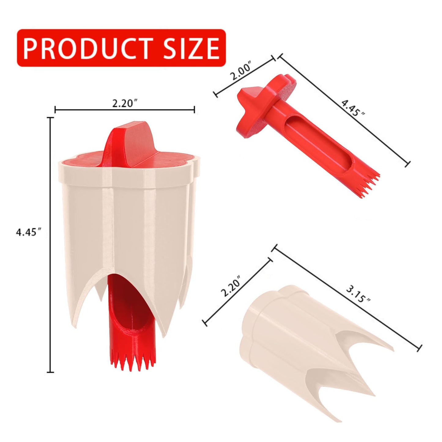 Pepper Corer, 2 in 1 Red Bell Pepper Seed Corer Remover Tool, Fruit & Vegetable Corers Quick Cave Tools for Jalapeno Cutter Deseeder, Blue Yellow, 3 PCS