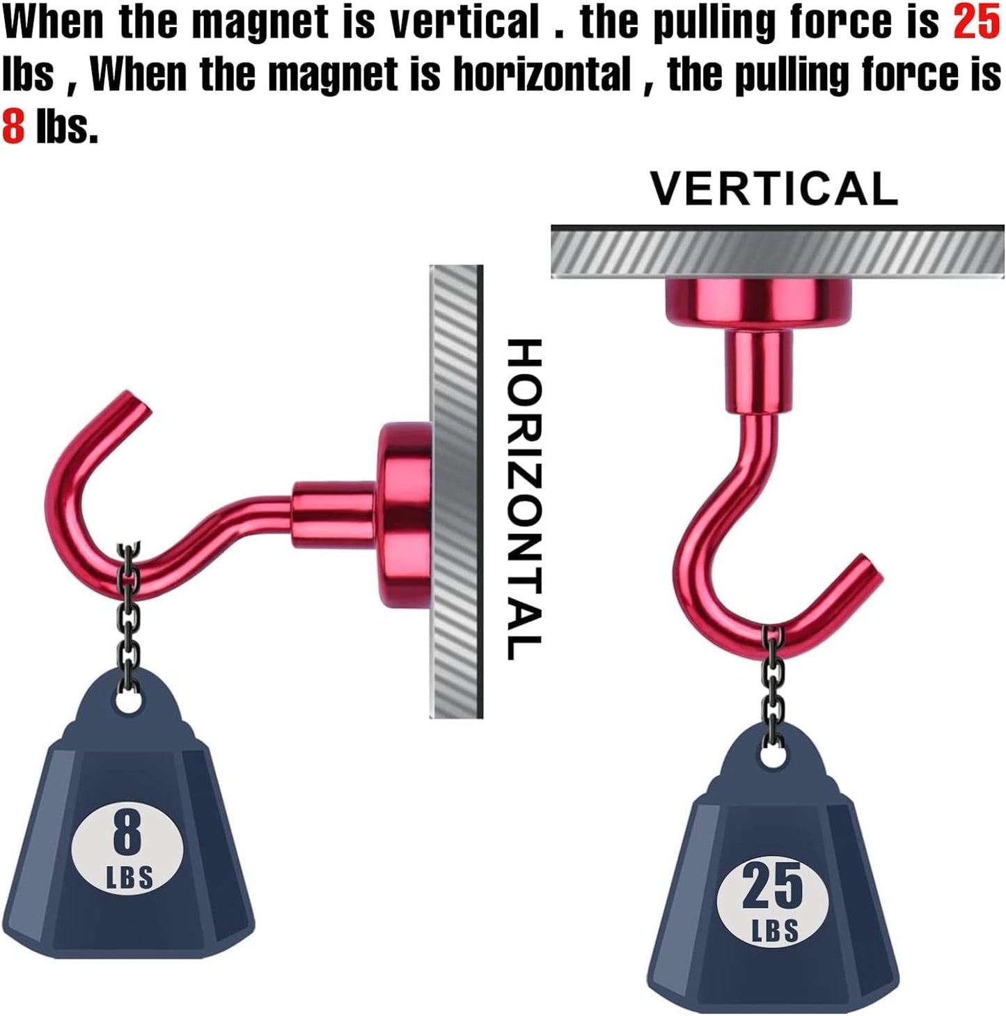 DIYMAG Magnetic Hooks, 30lbs+ Magnet Hook 2025 Cruise Cabin Ship Essentials Heavy Duty Strong Magnets Refrigerator Fridge Hanging for Classroom Beach Vacation Kitchen Grills Home 20 Pack (Silver)