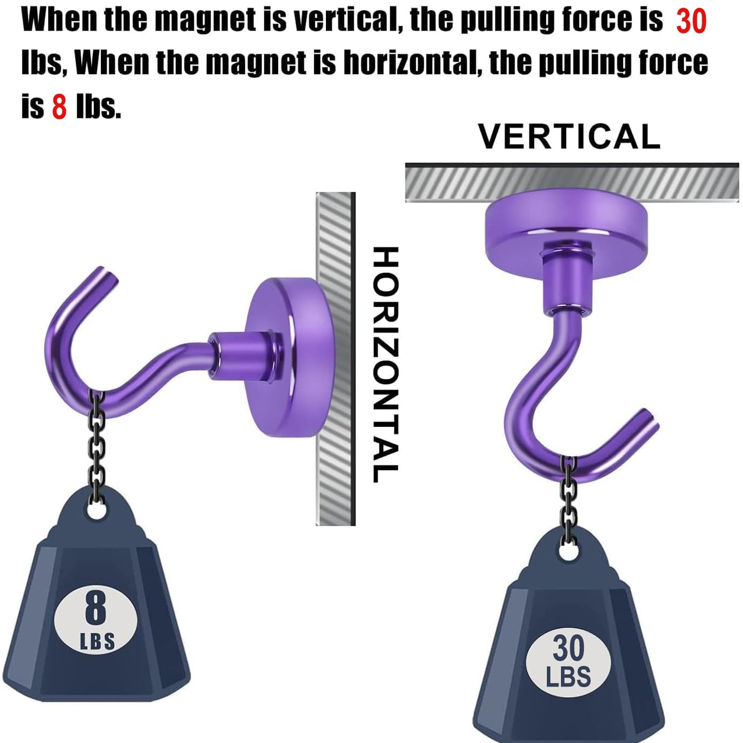 DIYMAG Magnetic Hooks, 30lbs+ Magnet Hook 2025 Cruise Cabin Ship Essentials Heavy Duty Strong Magnets Refrigerator Fridge Hanging for Classroom Beach Vacation Kitchen Grills Home 20 Pack (Silver)