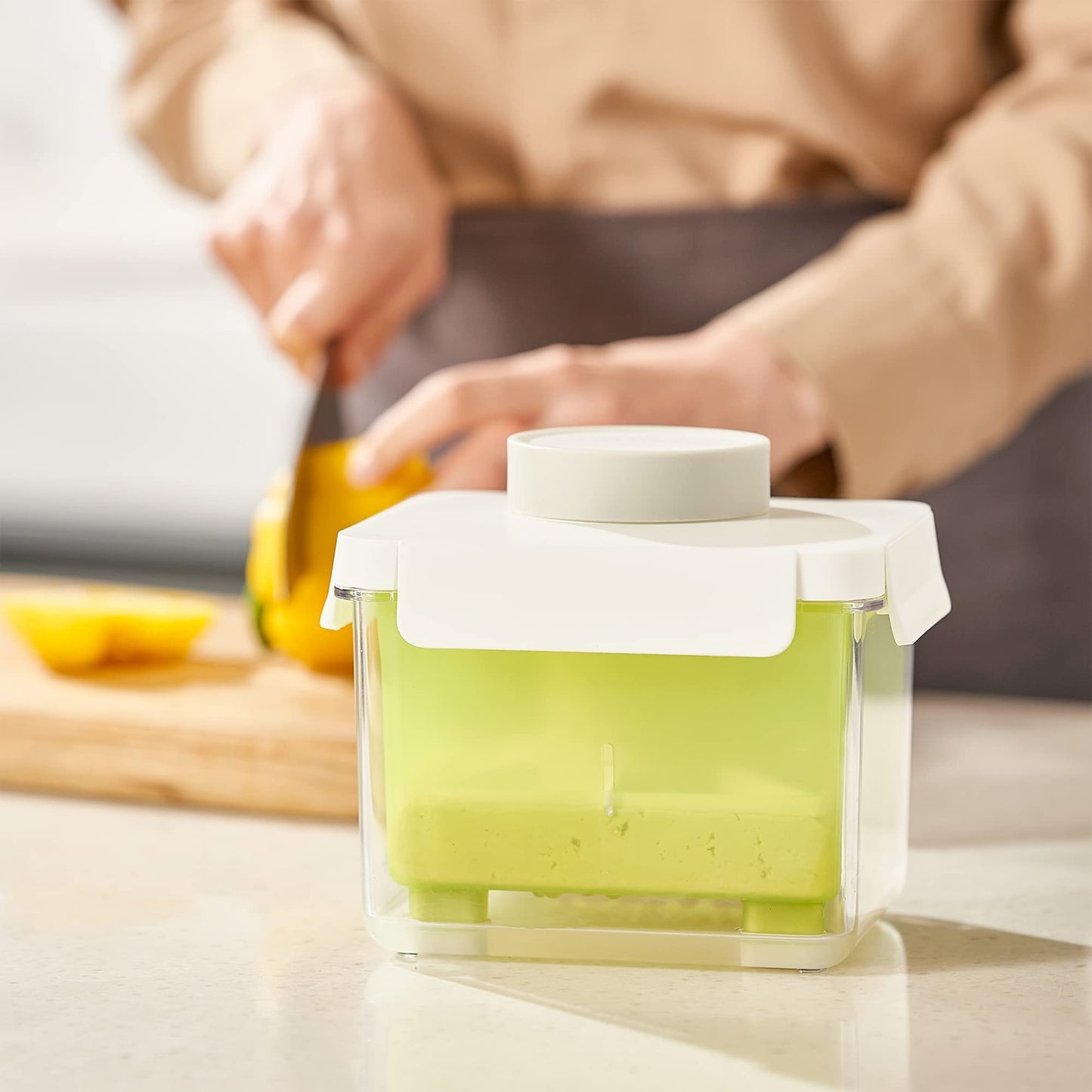 Tofu Press for Vegan - Dishwasher Safe & BPA Free Tofu Presser that Swiftly Drains Water from Soft, Firm, Extra Firm & Organic Tofu Without Crack in just 15-20min - Enhanced Flavor & Texture