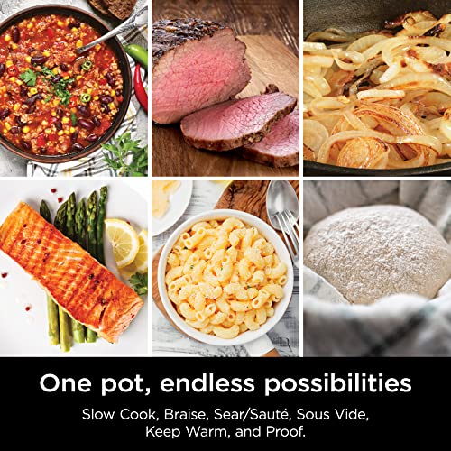 Ninja MC1001 Foodi PossibleCooker PRO 8.5 Quart Multi-Cooker, with 8-in-1 Slow Cooker, Dutch Oven, Steamer, Glass Lid Integrated Spoon, Nonstick, Oven Safe Pot to 500°F, Sea Salt Gray