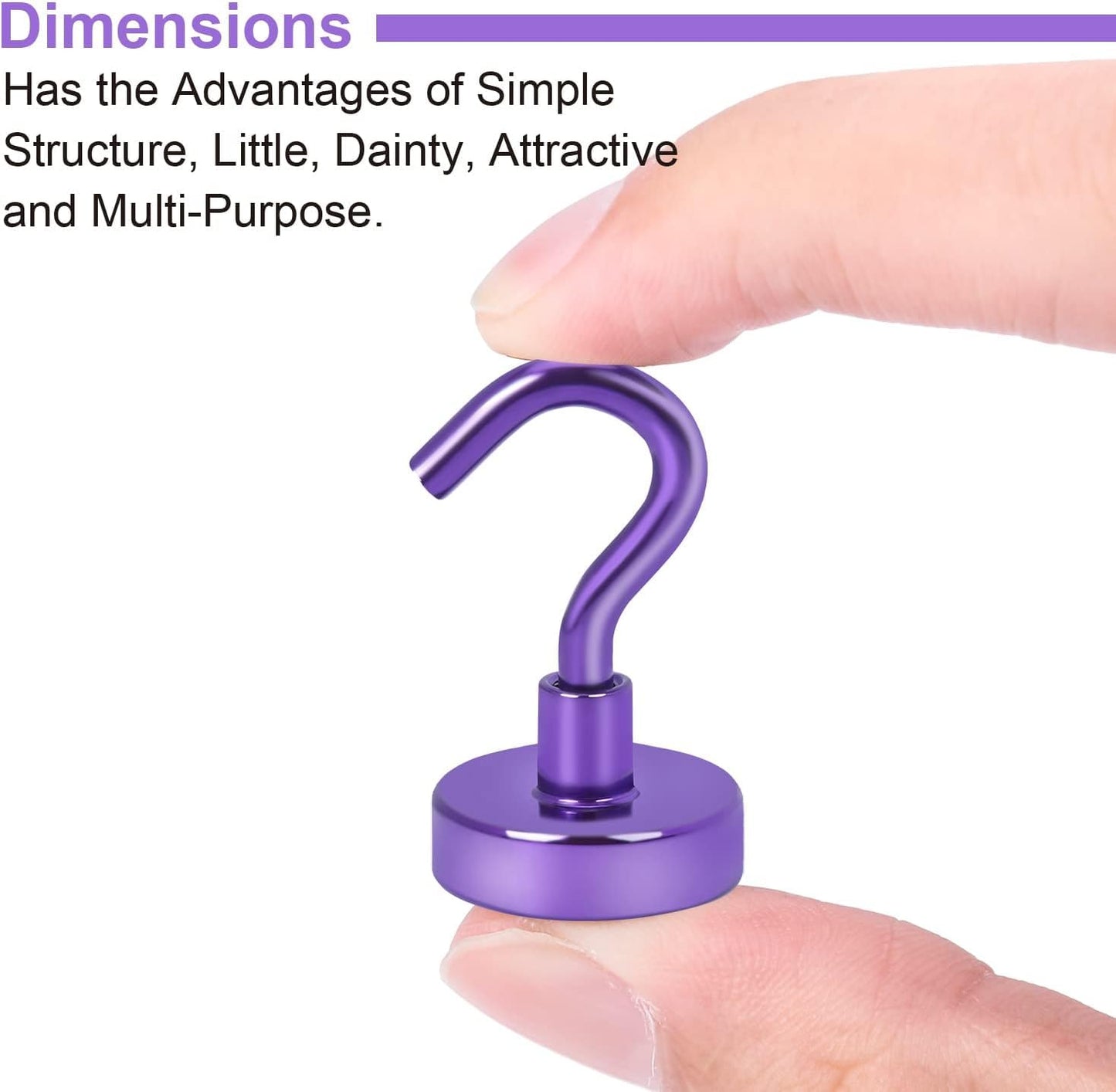 DIYMAG Magnetic Hooks, 30lbs+ Magnet Hook 2025 Cruise Cabin Ship Essentials Heavy Duty Strong Magnets Refrigerator Fridge Hanging for Classroom Beach Vacation Kitchen Grills Home 20 Pack (Silver)