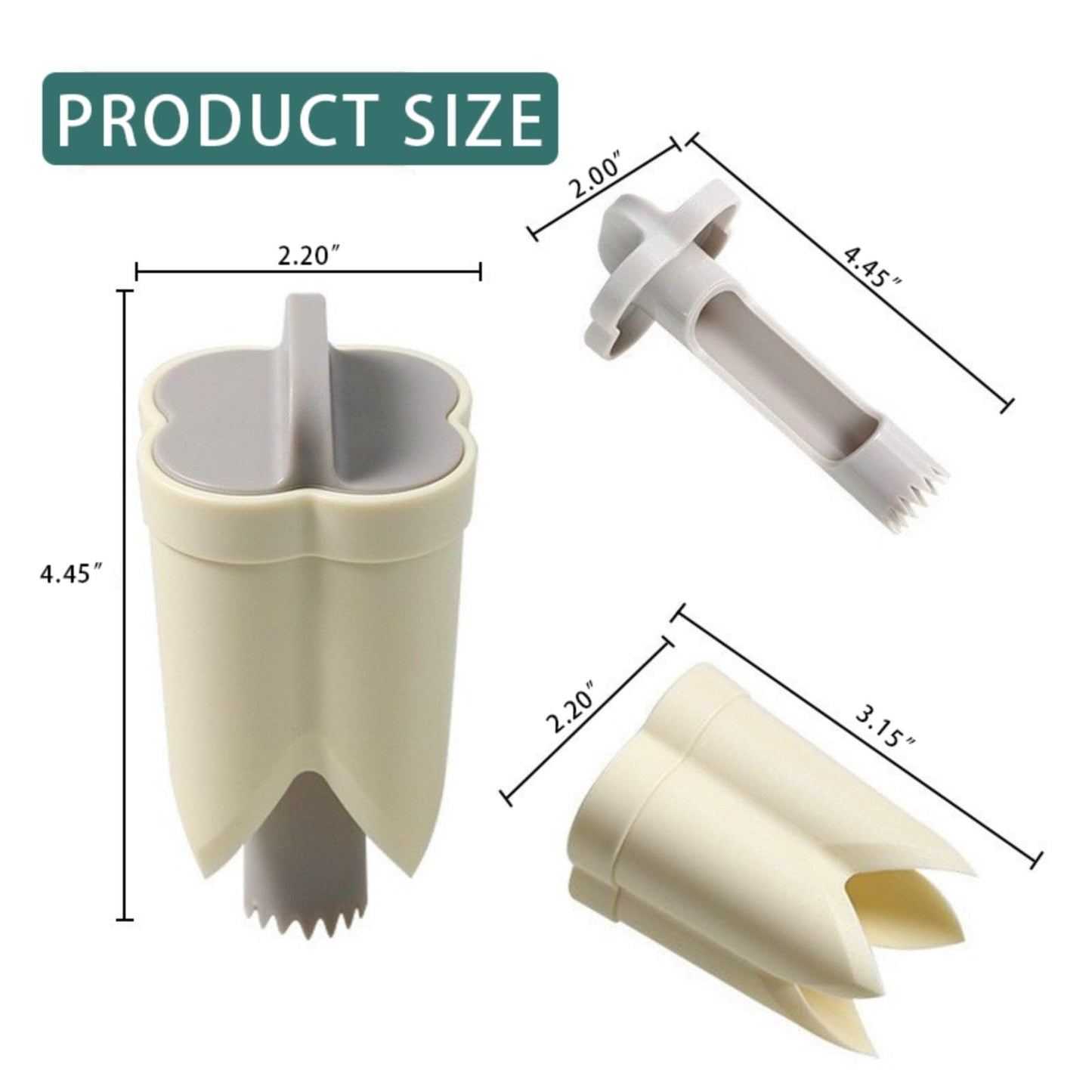 Pepper Corer, 2 in 1 Red Bell Pepper Seed Corer Remover Tool, Fruit & Vegetable Corers Quick Cave Tools for Jalapeno Cutter Deseeder, Blue Yellow, 3 PCS