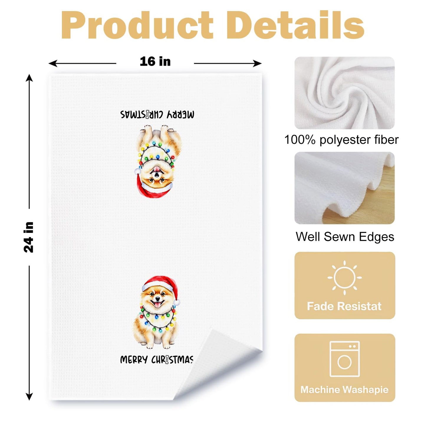 Cavapoo Dog Kitchen Towels, Cavapoo Gifts for Women Dish Tea Towels for Kitchen Decor, Dog Lovers Mom Gifts Decorative Hand Towel for Bathroom, 16x24 Inches