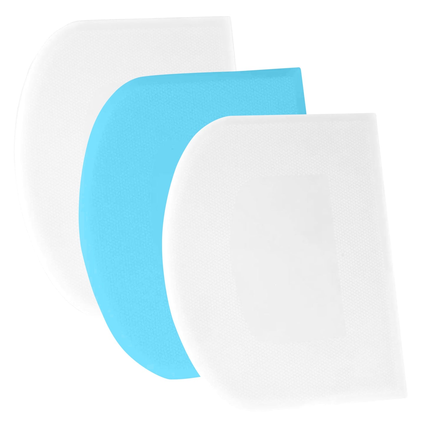 SURDOCA Dough Scraper Bench Scraper - 3P 4.7x3.7" Plastic Flexible Bowl Scraper, Sharp Edge & Angles Cake Scraper. Non-Slip Bakeware Decorating Tools Sculpting & Modeling Tools - Yellow+Green+Yellow