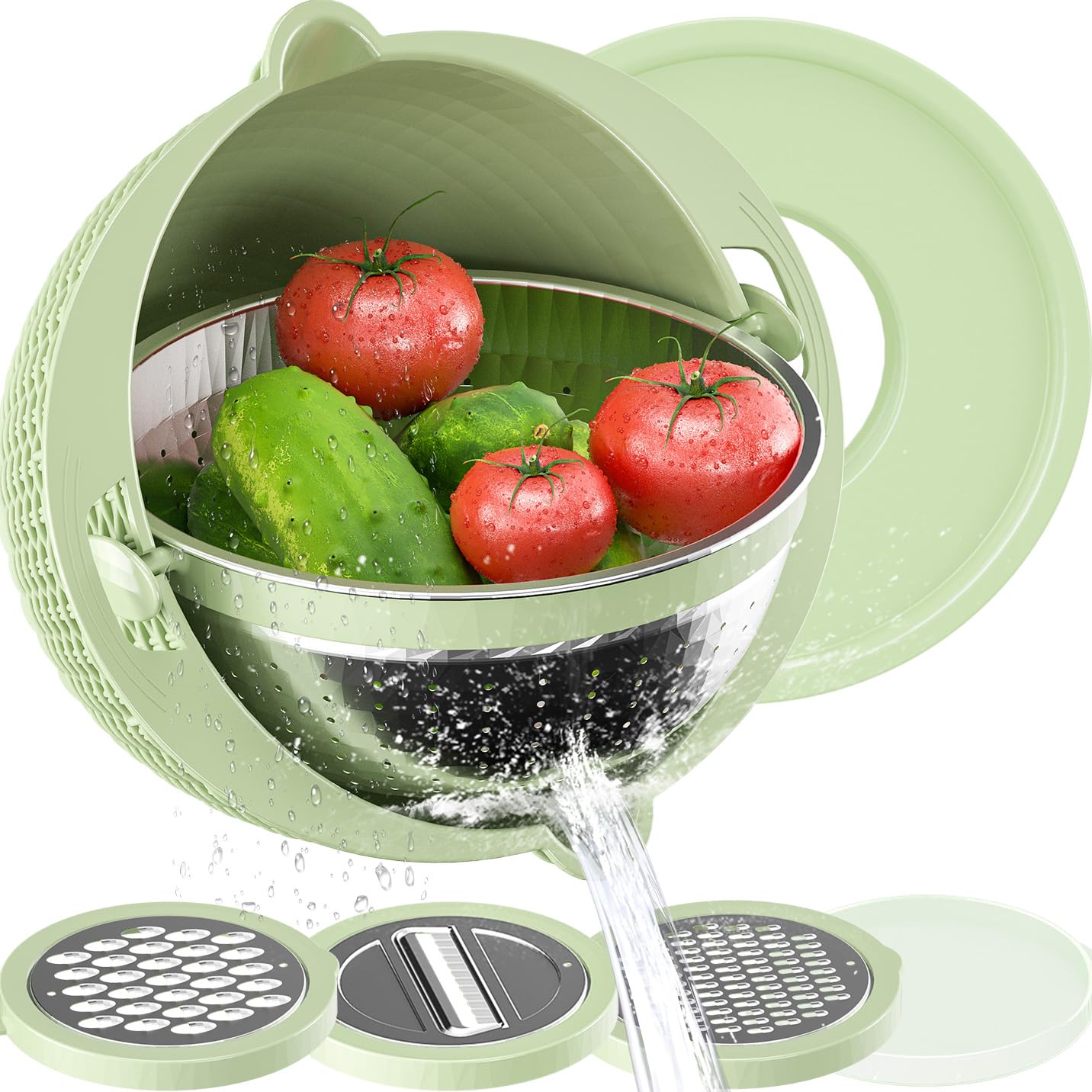 Over the Sink Colander - Strainers and Colanders - Stainless Steel Strainer - Expandable Sink Colander with Rubber Grip for Strain, Drain, Rinse Fruits, Vegetables, Home Kitchen Essentials