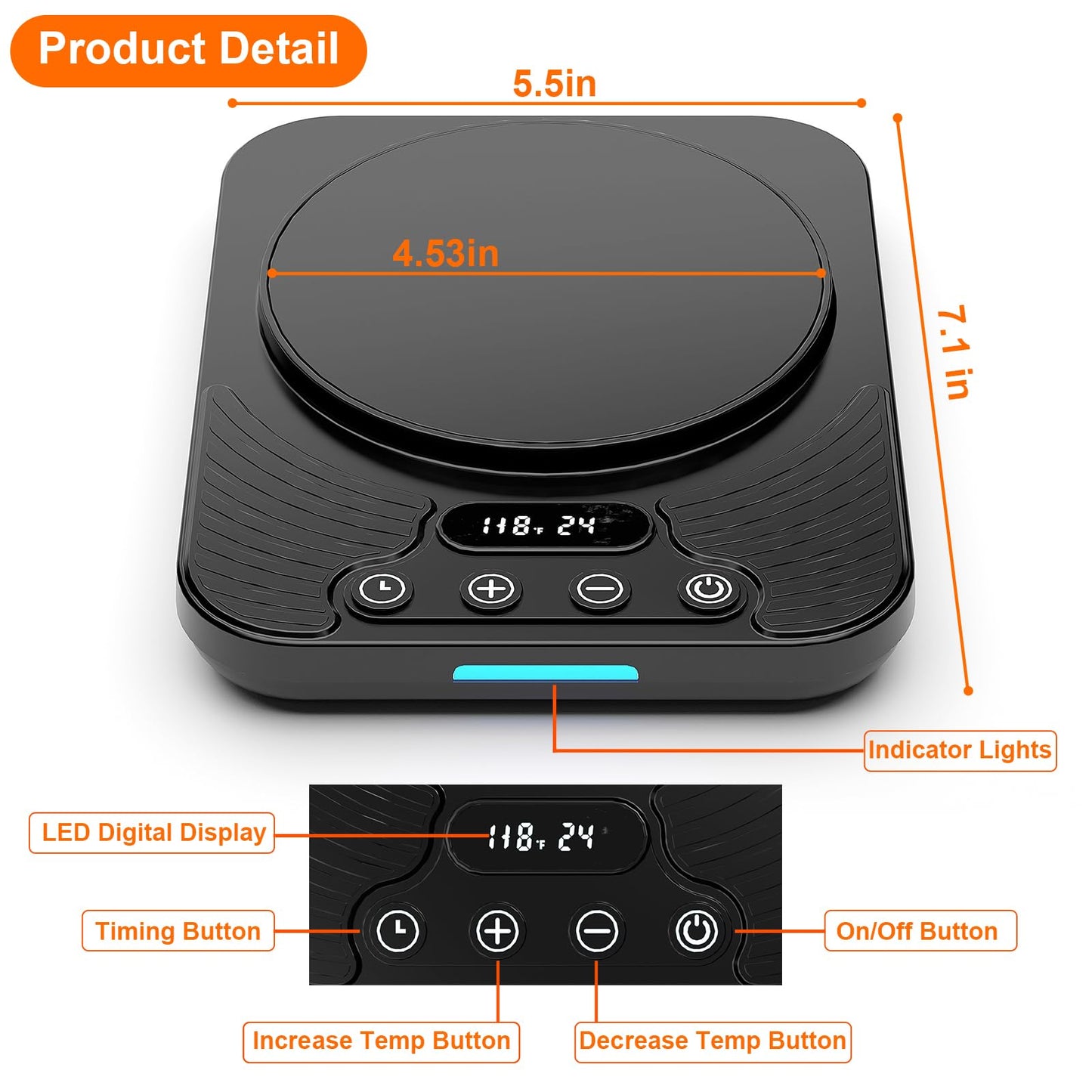Electric Sourdough Starter Warmer Mat, Upgrade Warming Heating Pad for Sour Dough Starter, Sourdough Heater Proofing Tool for Home Baking with US Plug Thermostat Control, Timing, Memory Function