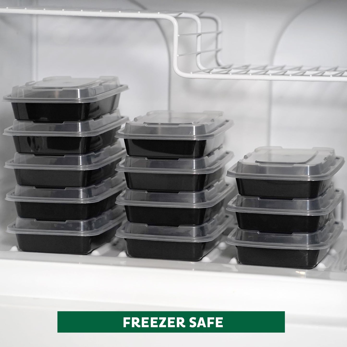 Freshware Meal Prep Containers [150 Pack] 1 Compartment with Lids, Food Storage Containers, Bento Box, BPA Free, Stackable, Microwave/Dishwasher/Freezer Safe (24 oz)