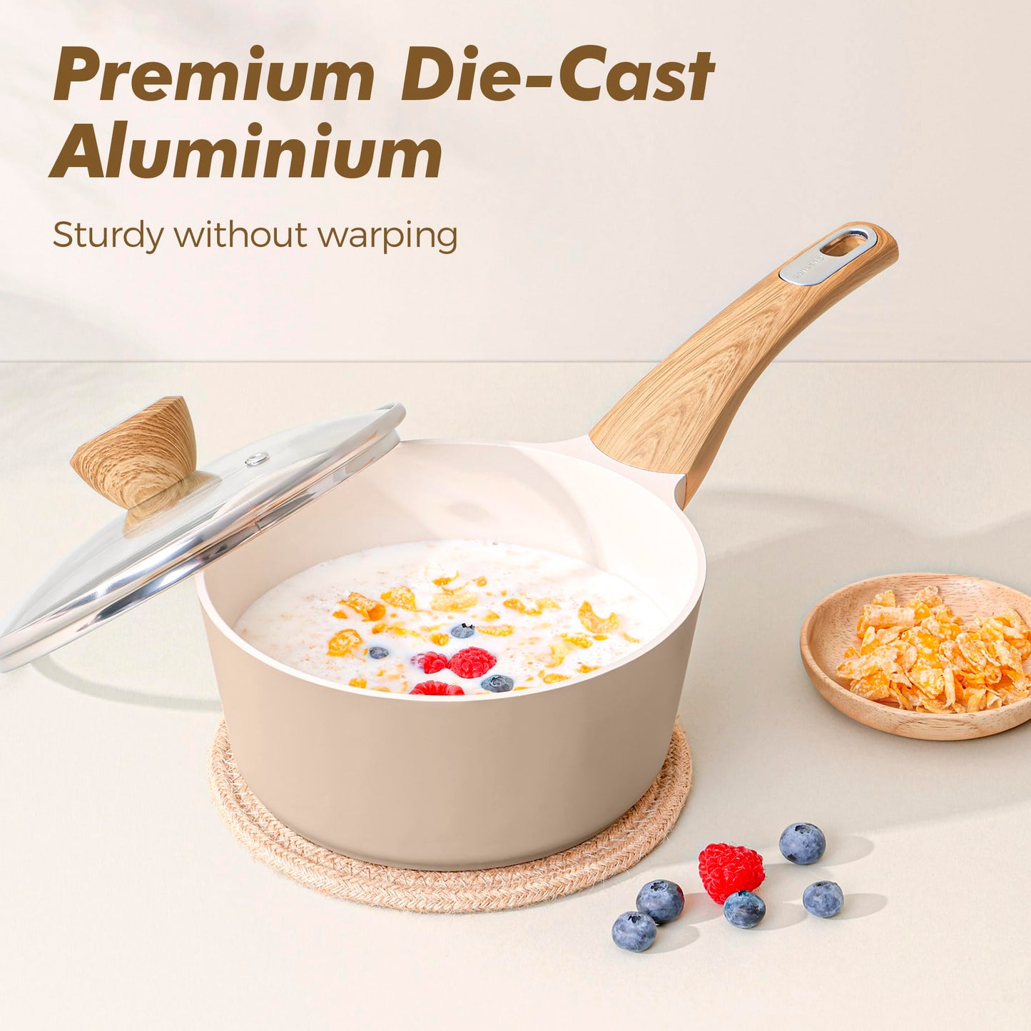 SENSARTE Ceramic Cookware Sets, Pots and Pans Set Nonstick, 20-Piece Induction Cookware, Non-toxic Healthy Non Stick Kitchen Cooking Set with Stay-Cool Handles, PFAS PTFE PFOA PFOS Free