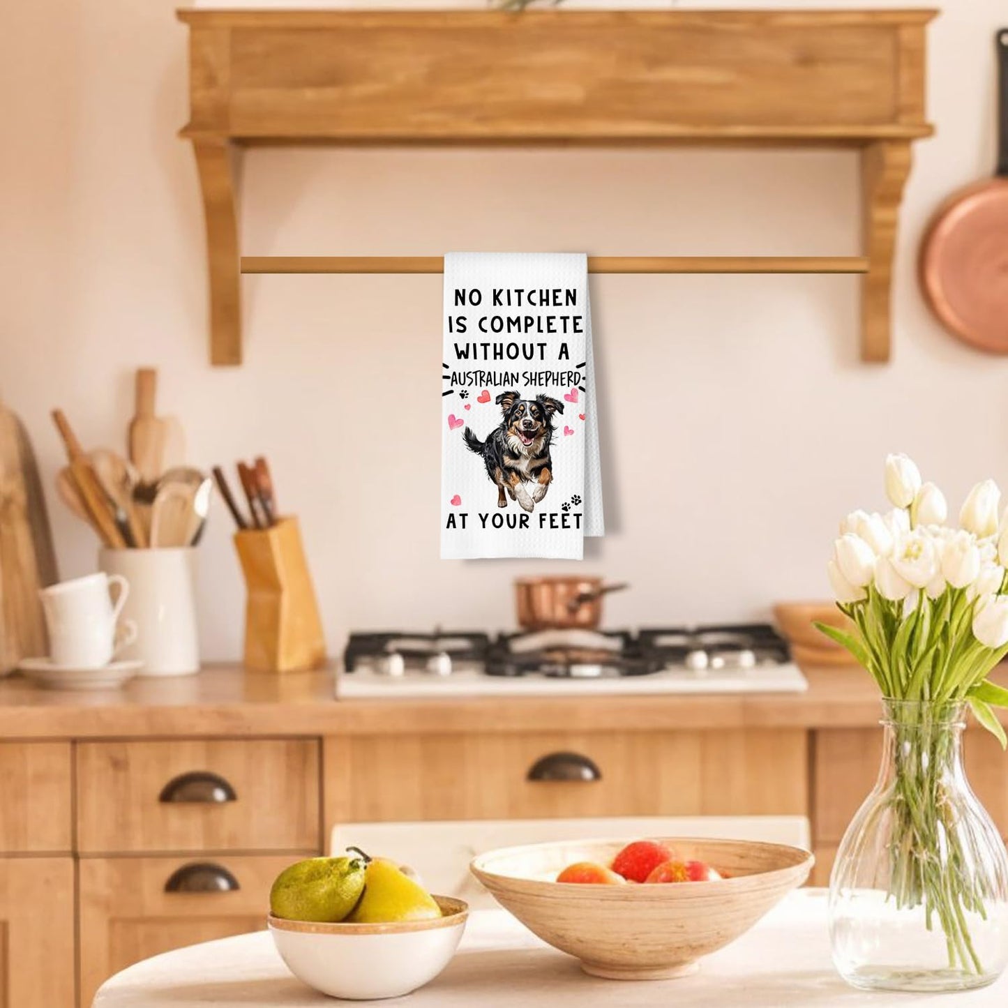 Cavapoo Dog Kitchen Towels, Cavapoo Gifts for Women Dish Tea Towels for Kitchen Decor, Dog Lovers Mom Gifts Decorative Hand Towel for Bathroom, 16x24 Inches