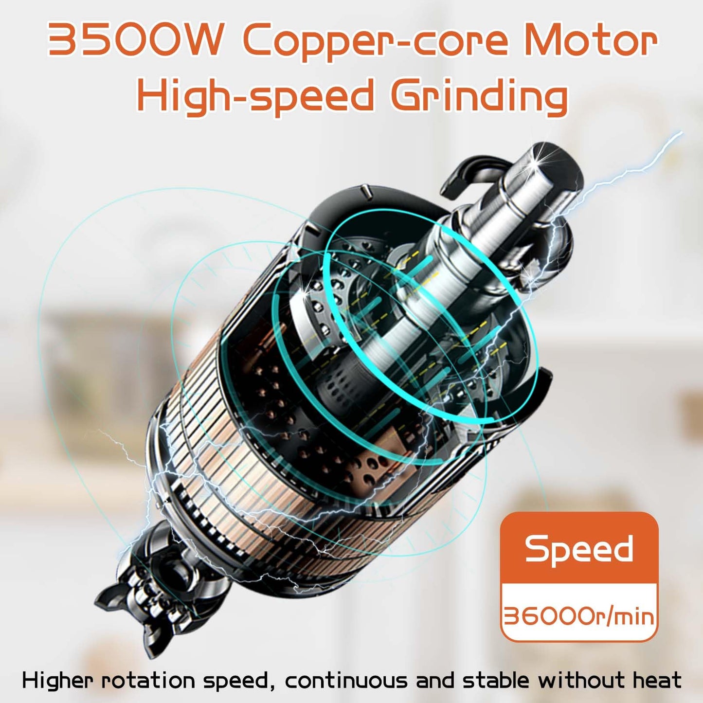 Electric Grain Mill Grinder 800g Stainless Steel Pulverizer 36000r/min High-speed Grain Mill 1800W Dry Material Grinding Machine 270° swingable Superfine powder for Home and Commercial