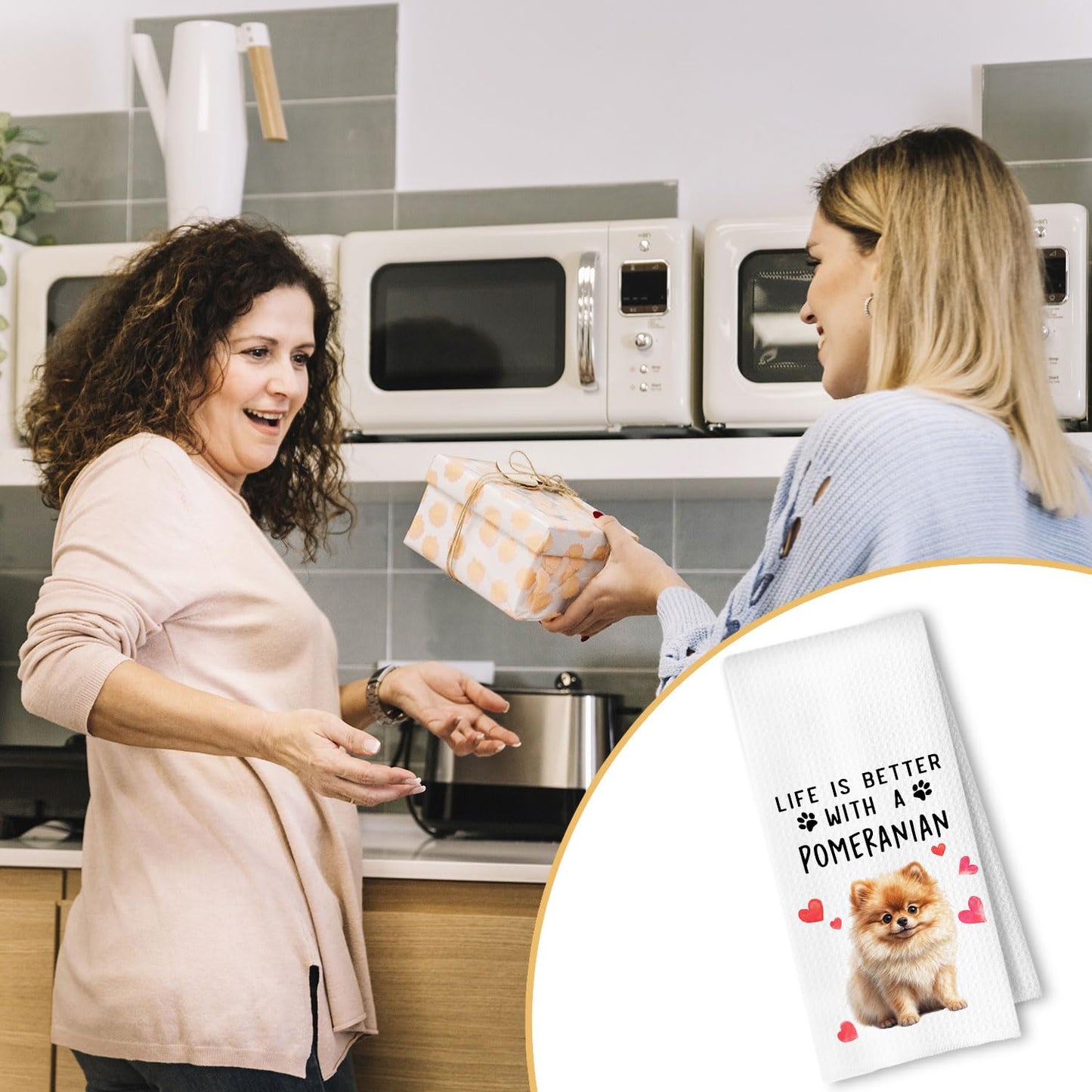 Cavapoo Dog Kitchen Towels, Cavapoo Gifts for Women Dish Tea Towels for Kitchen Decor, Dog Lovers Mom Gifts Decorative Hand Towel for Bathroom, 16x24 Inches