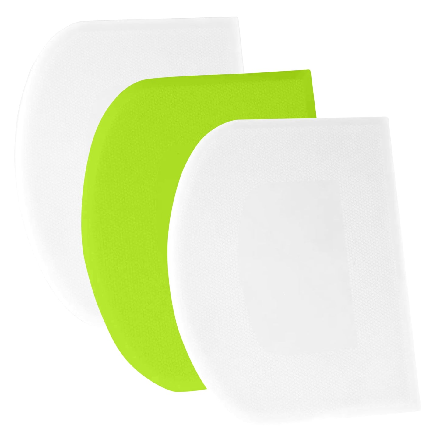 SURDOCA Dough Scraper Bench Scraper - 3P 4.7x3.7" Plastic Flexible Bowl Scraper, Sharp Edge & Angles Cake Scraper. Non-Slip Bakeware Decorating Tools Sculpting & Modeling Tools - Yellow+Green+Yellow