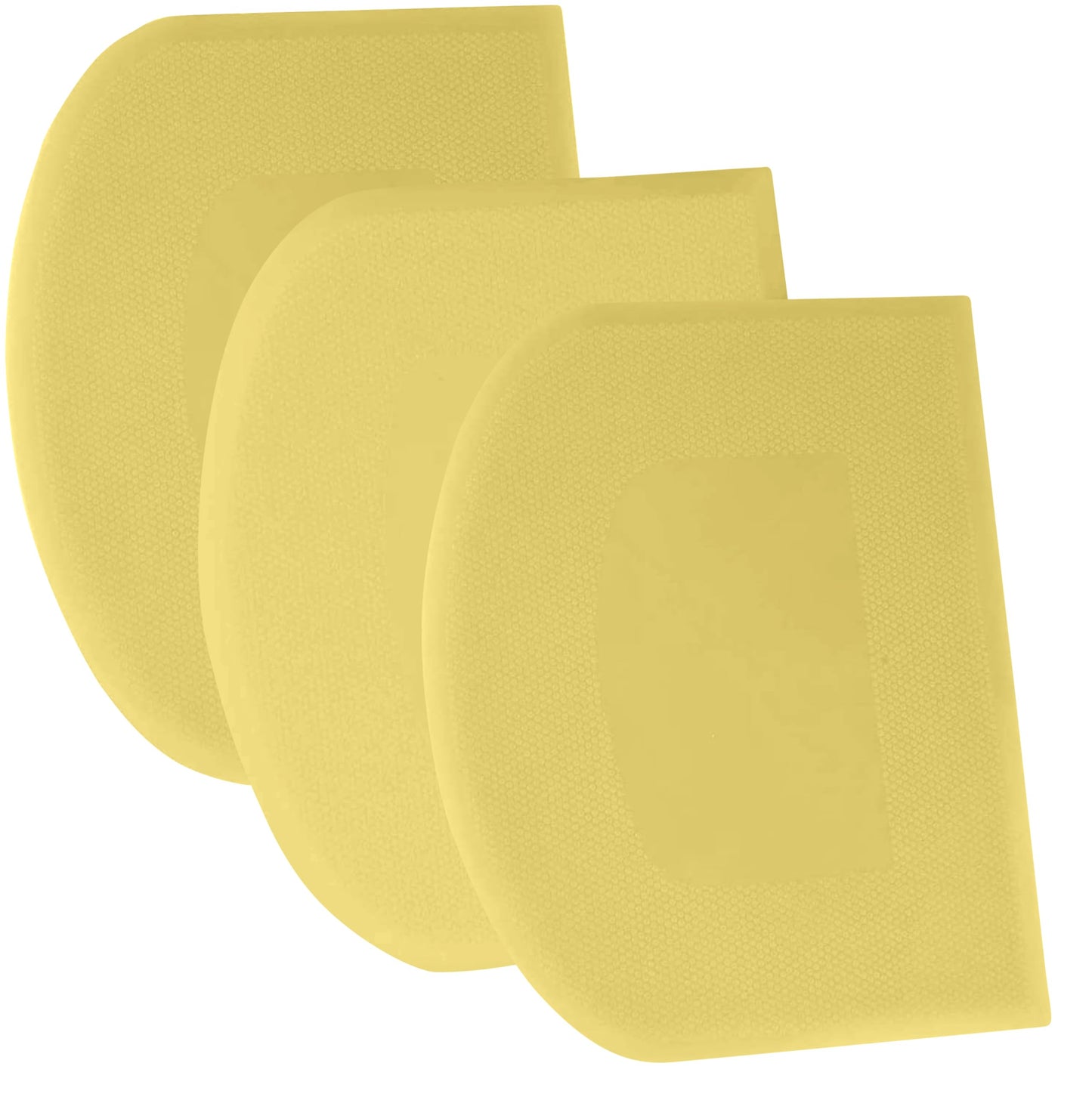 SURDOCA Dough Scraper Bench Scraper - 3P 4.7x3.7" Plastic Flexible Bowl Scraper, Sharp Edge & Angles Cake Scraper. Non-Slip Bakeware Decorating Tools Sculpting & Modeling Tools - Yellow+Green+Yellow
