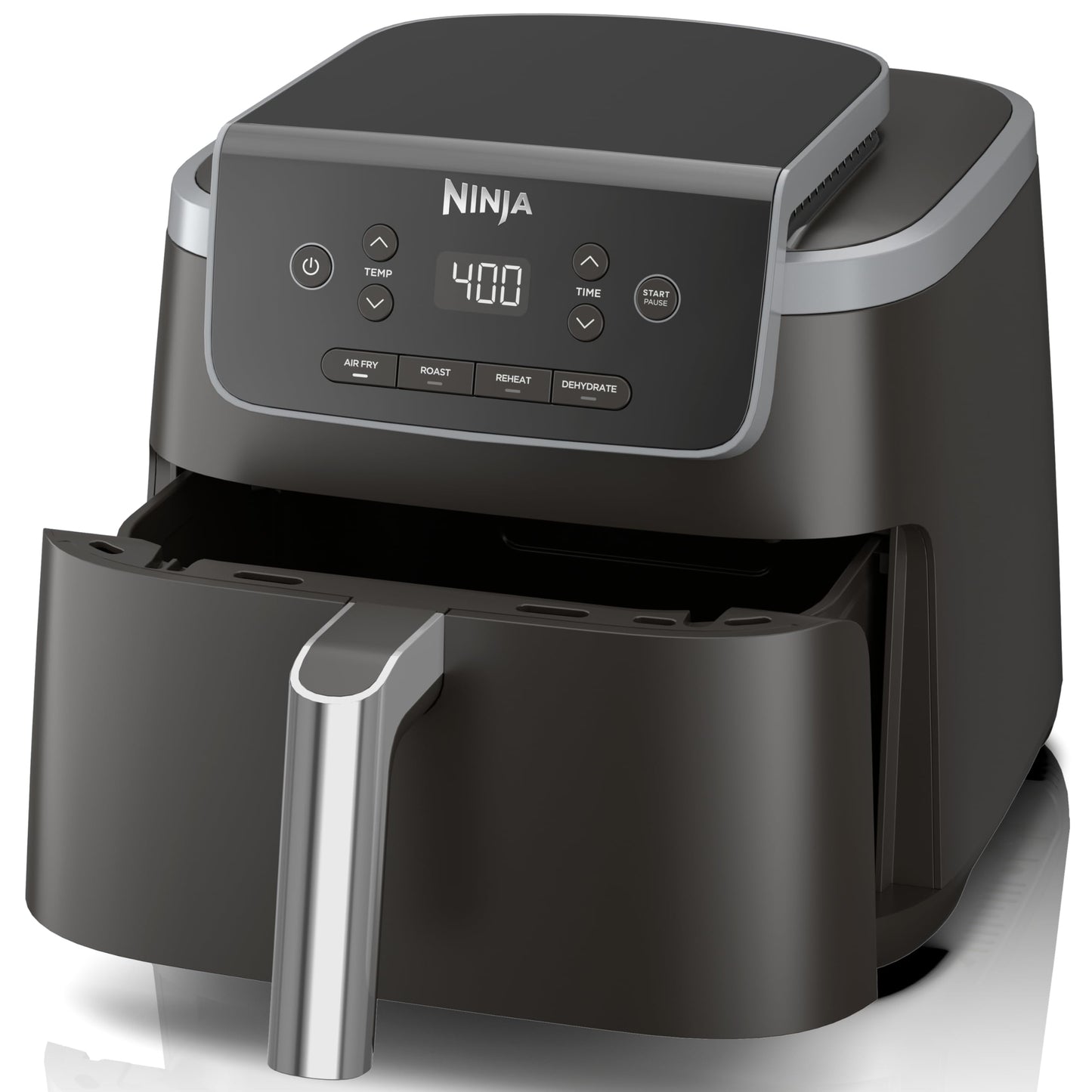 Ninja | Air Fryer | 6.5 QT Pro XL Capacity fits 9lbs of Wings | 6-in-1 Max Crisp, Air Fry, Roast, Bake, Reheat & Dehydrate | Nonstick Basket, Crisper Plate & Recipe Guide | Grey | AF181