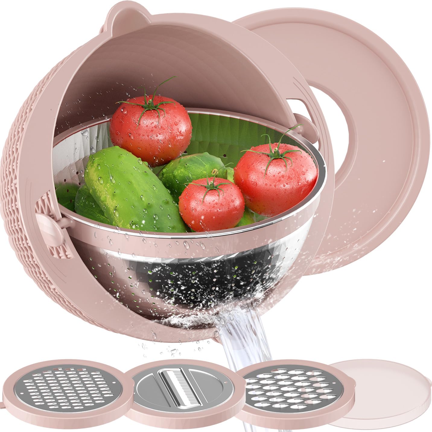 Over the Sink Colander - Strainers and Colanders - Stainless Steel Strainer - Expandable Sink Colander with Rubber Grip for Strain, Drain, Rinse Fruits, Vegetables, Home Kitchen Essentials