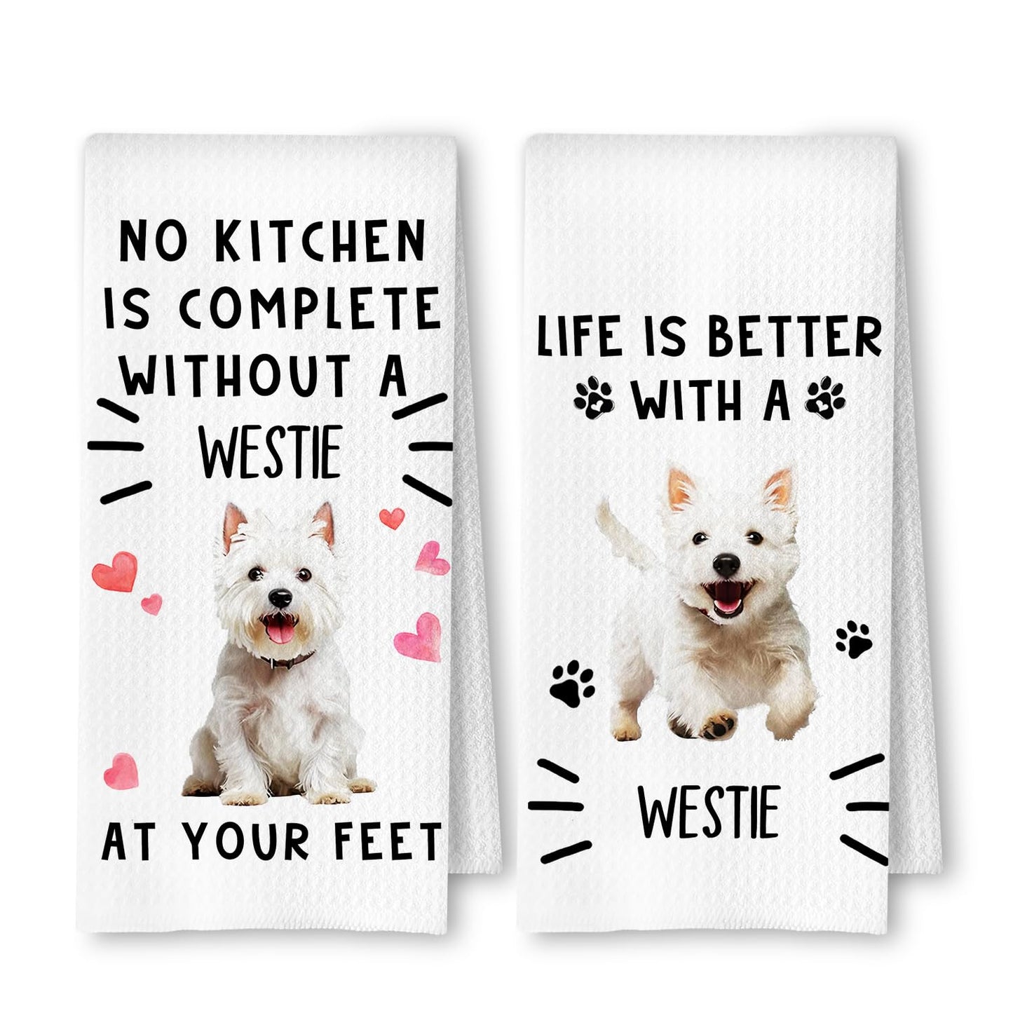 Cavapoo Dog Kitchen Towels, Cavapoo Gifts for Women Dish Tea Towels for Kitchen Decor, Dog Lovers Mom Gifts Decorative Hand Towel for Bathroom, 16x24 Inches
